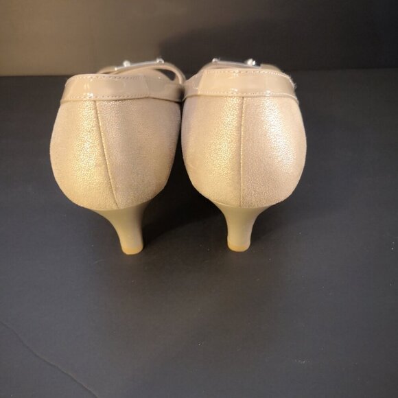 Alia Tiffany Ladies Open Toe Size 11M Tan Heeled Shoes - Picture 7 of 10
